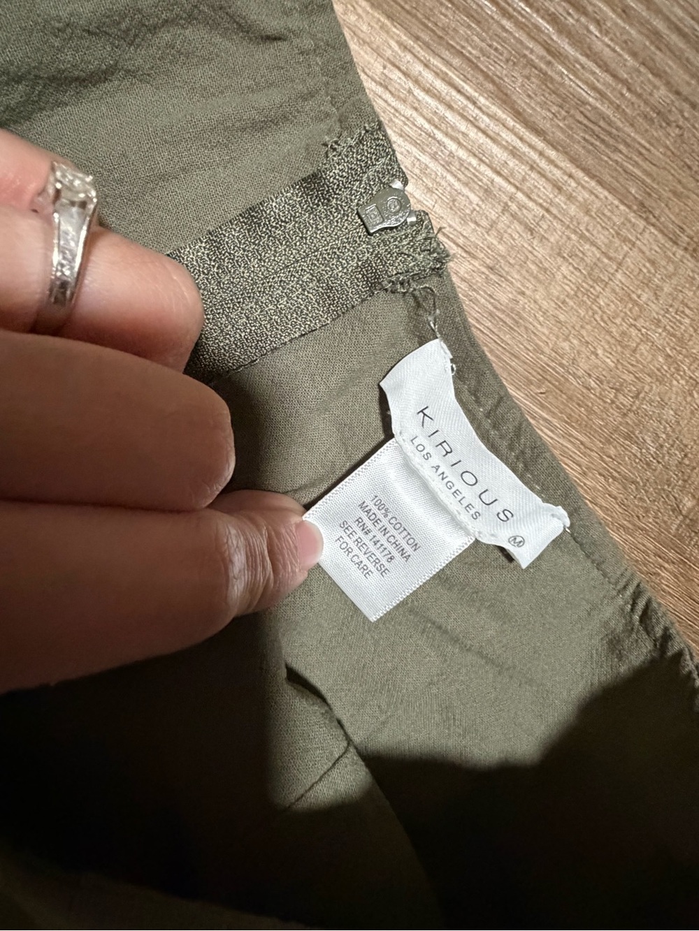 Olive Green Women's Cotton Shorts